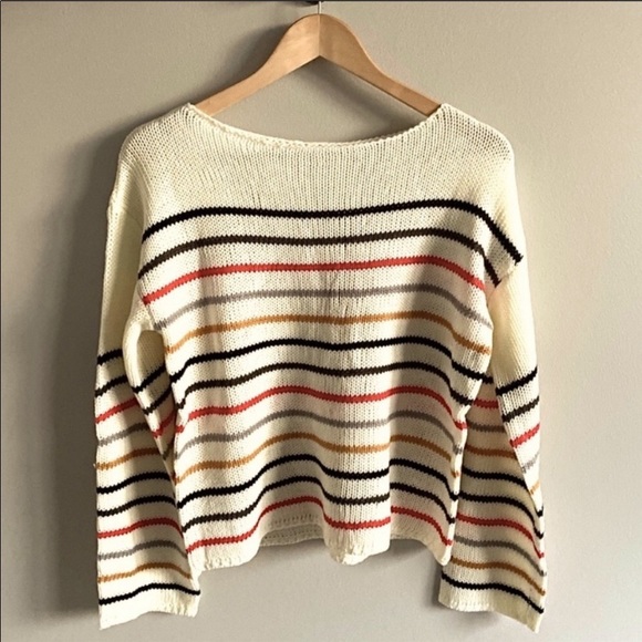Retro Striped Wheat Boho Sweater - Picture 5 of 5